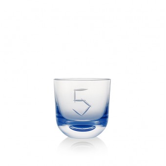 Glass Number 5 200 ml Blue