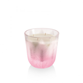Feather Candle 16 cm pink