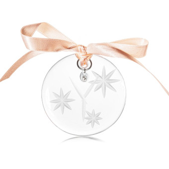 Christmas ornament 6 cm Y clear