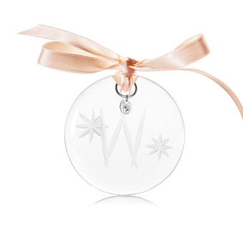 Christmas ornament 6 cm W clear