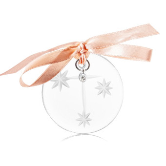 Christmas ornament 6 cm T clear
