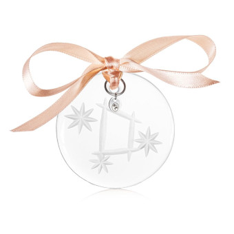 Christmas ornament 6 cm D clear