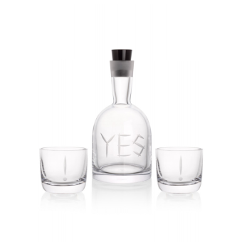 Carafe YES + 2 glasses
