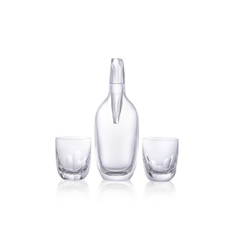 Karafa CONFIDENT Spirit 700 ml se zátkou ICE clear + 2 sklenice 220 ml