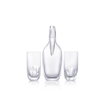 Karafa CONFIDENT Spirit 700 ml se zátkou ICE clear + 2 sklenice 340 ml