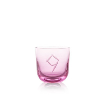 Sklenice s číslem 9 200 ml
 Barva-pink