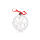 Christmas Sphere Snowflake 7,5 cm clear